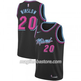 Maglia NBA Miami Heat Justise Winslow 20 2018-19 Nike City Edition Nero Swingman - Uomo